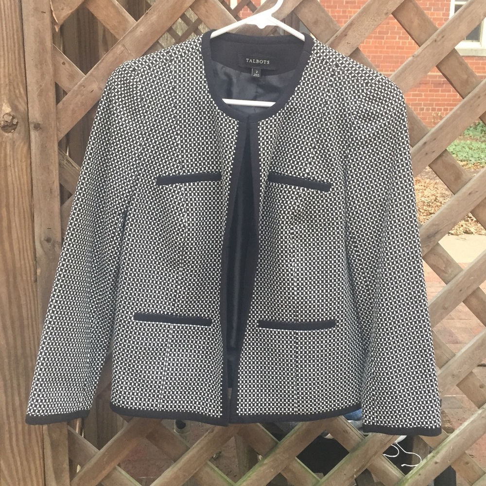 Talbots collarless jacket, 2